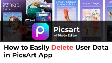 How to Delete User Data in PicsArt App