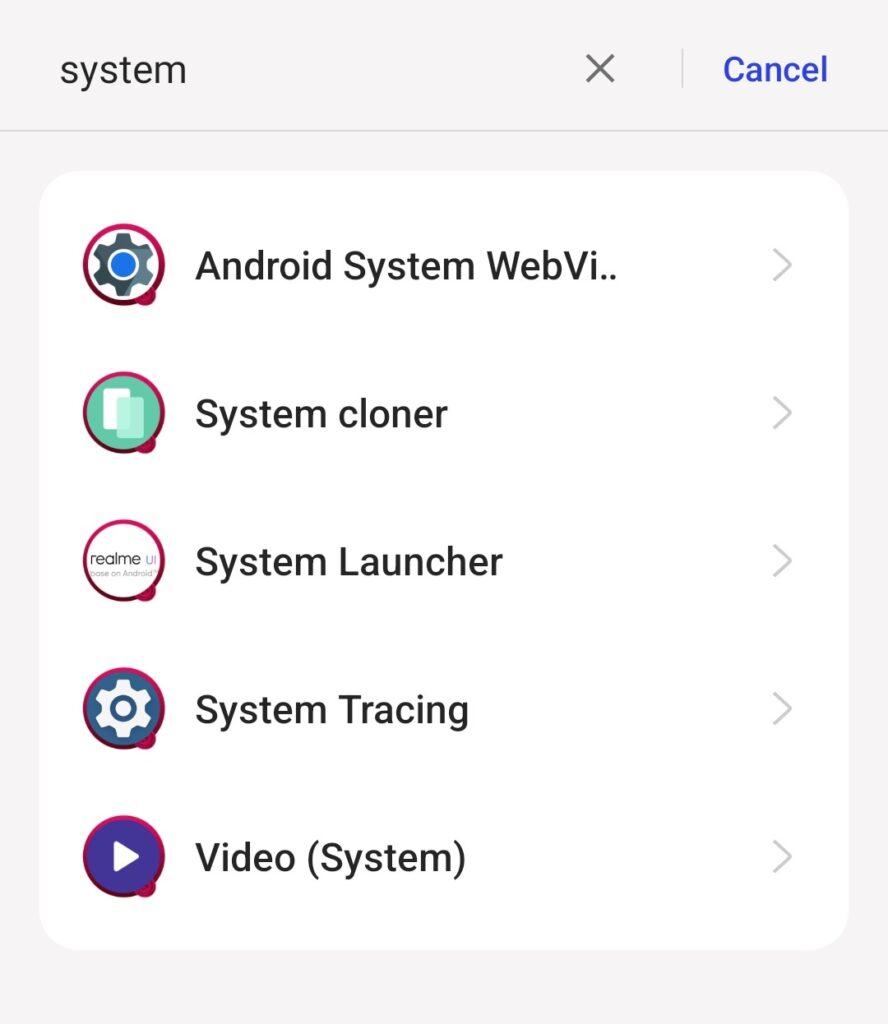 system ui